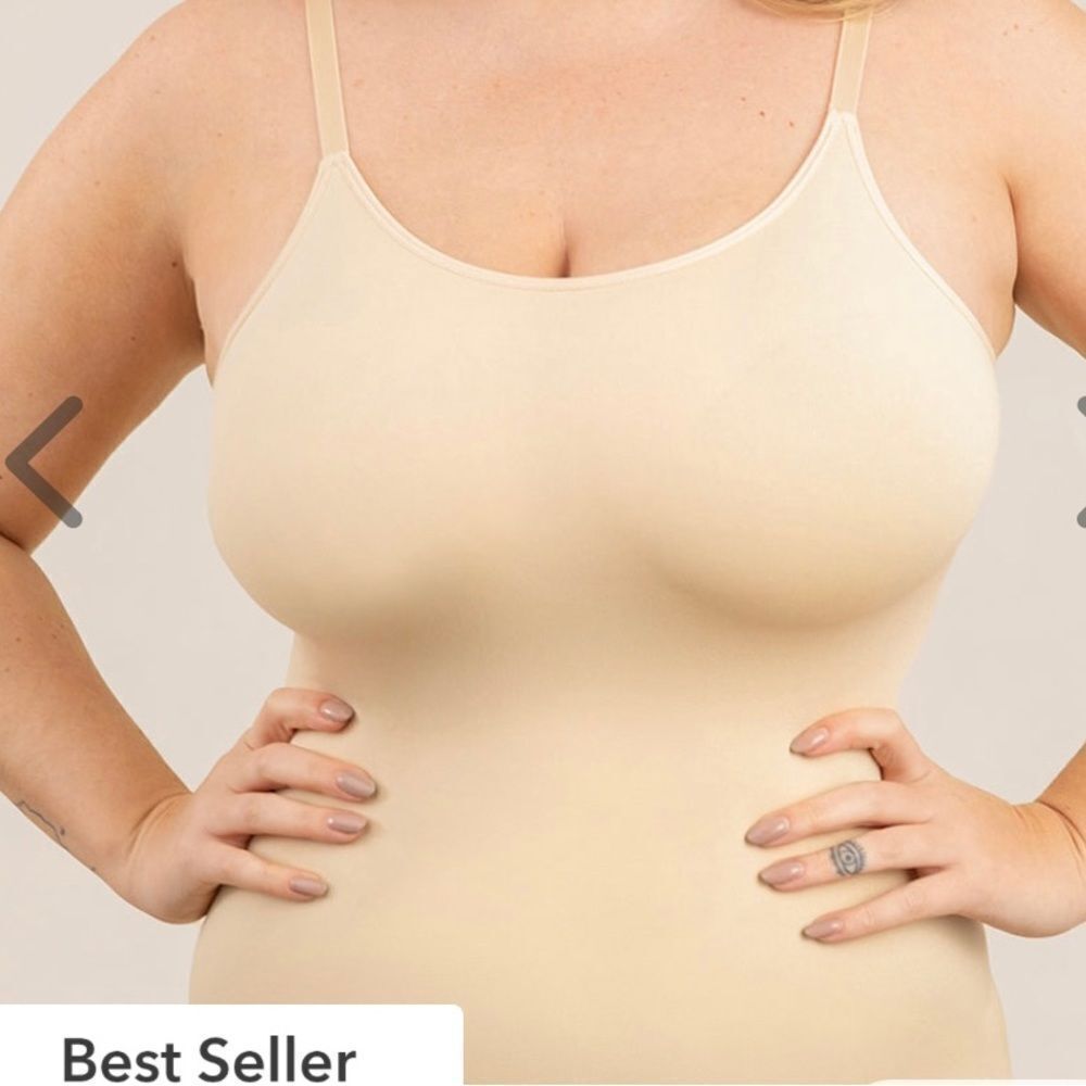Shapermint Essentials All Day Every Day Scoop Neck‎ Cami Beige Nwt in packaging